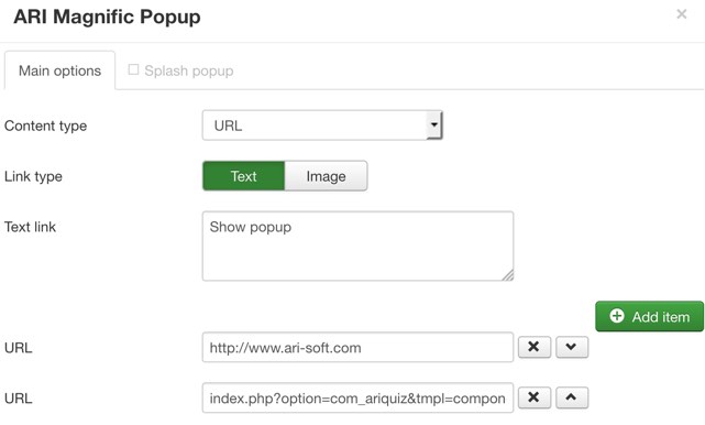 Sample configuration of editor's plugin