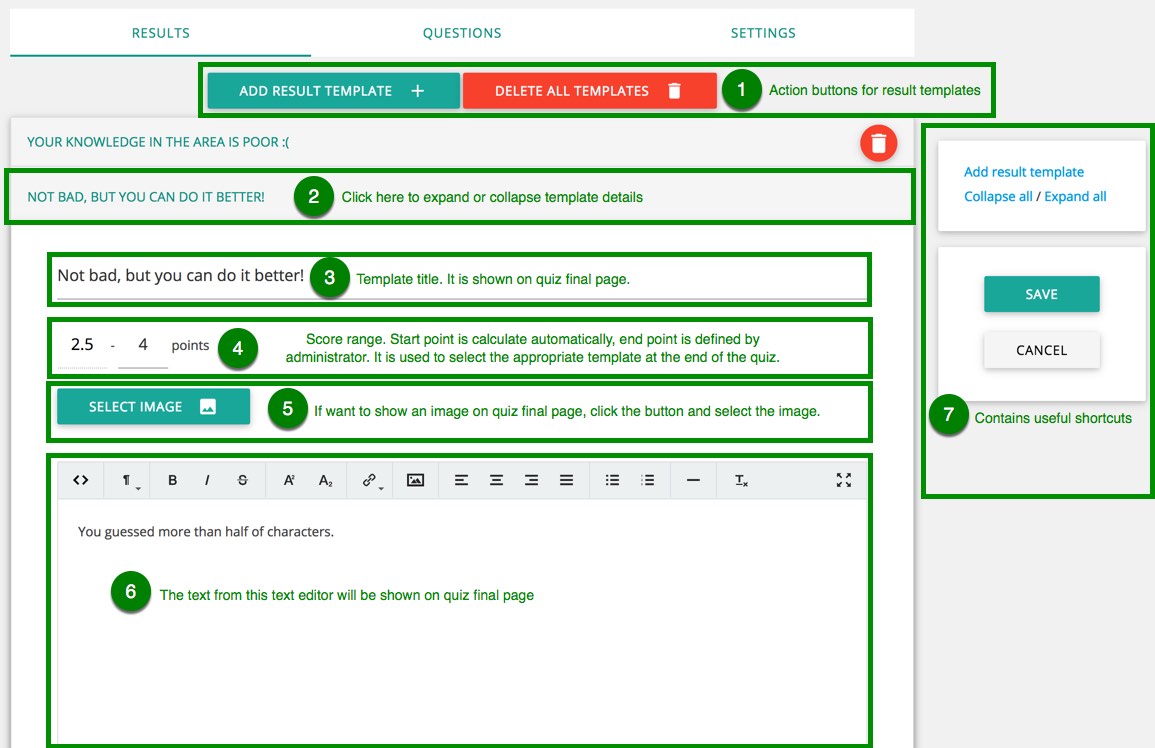 ARI Stream Quiz - Quiz page - Results tab